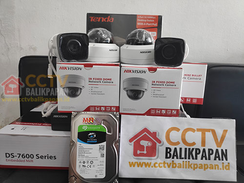 Paket IP Cam CCTV Hikvision 4 Kamera 3MP
