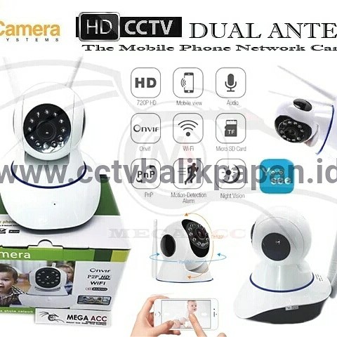 IP Kamera Wireless 720P Jernih - CCTV tanpa kabel